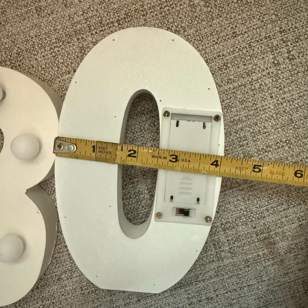 White LED Number '30' Party Marquee Sign
